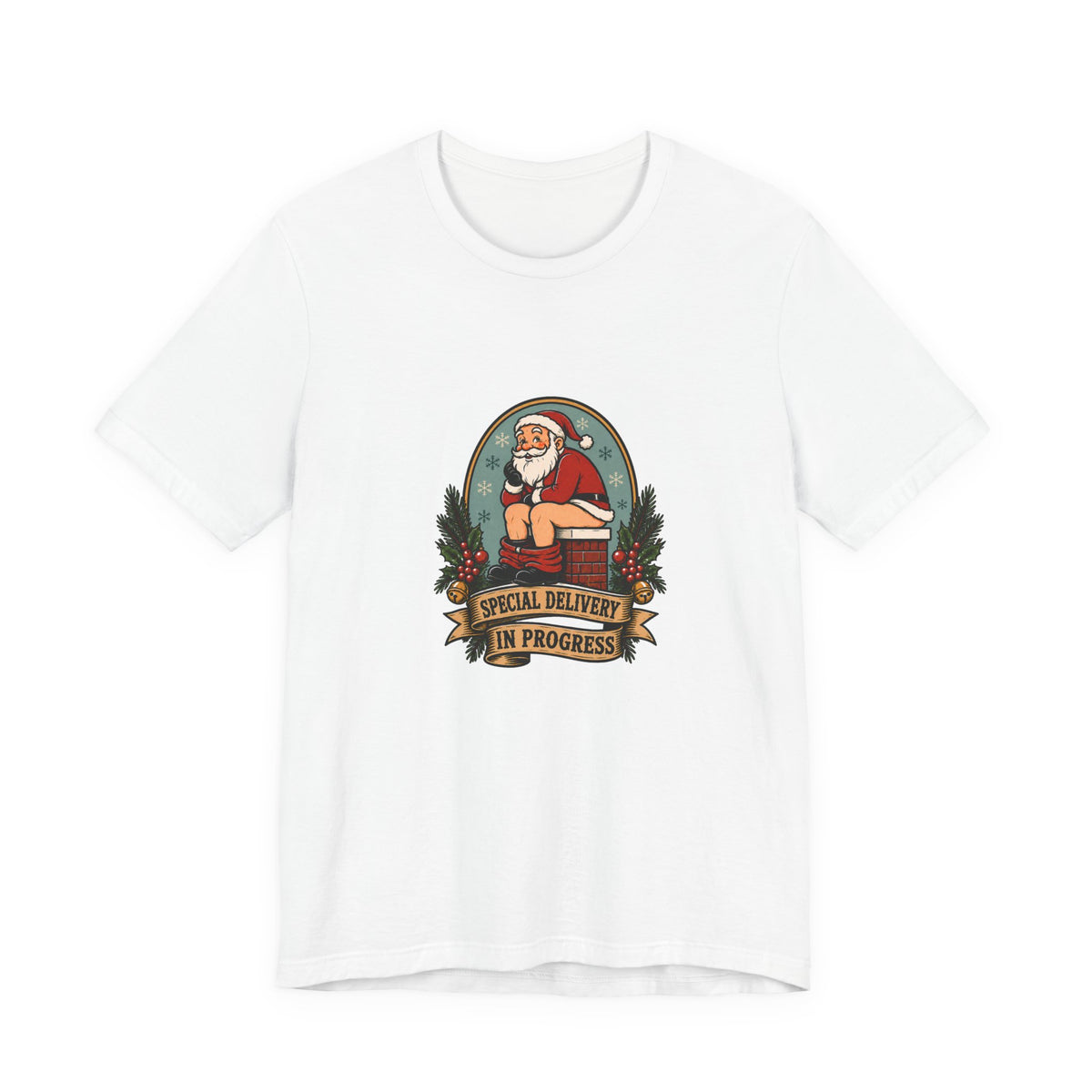 Special Delivery in Progress - Funny Santa T-Shirt