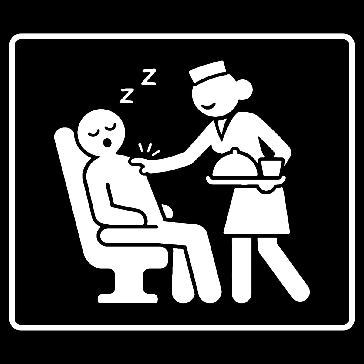 Wake Me for Meal Service - Funny Travel Hoodie