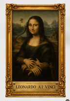 Leonardo A.I. Vinci - Funny Mona Lisa T-shirt