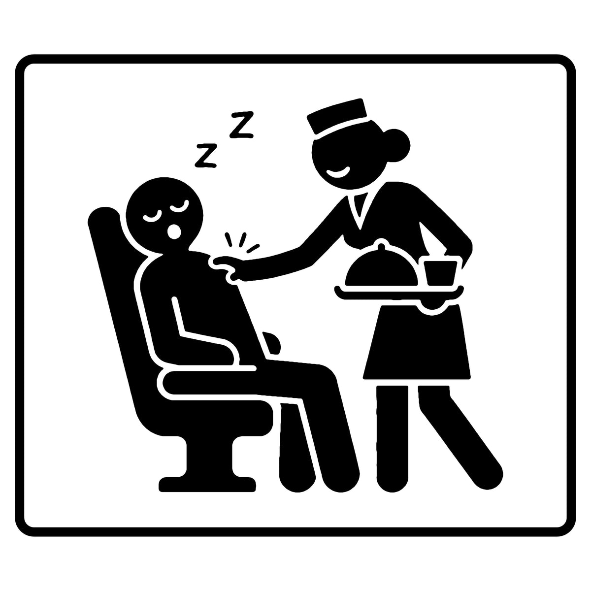 Wake Me for Meal Service - Funny Travel T-Shirt