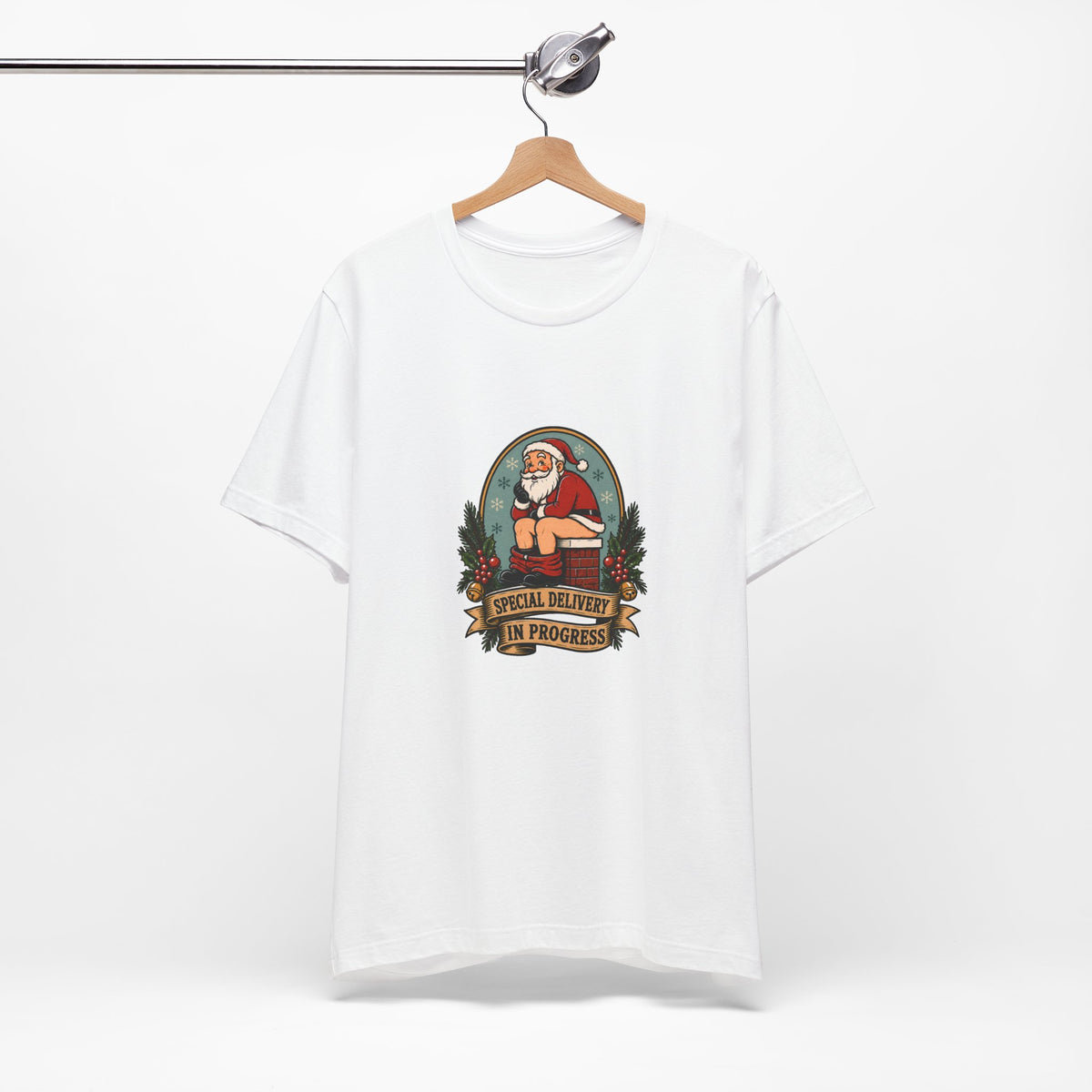Special Delivery in Progress - Funny Santa T-Shirt