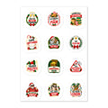 Sheet of 12 funny family Christmas stickers for Secret Santa